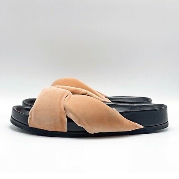 Chloé Nolan Crisscross Twisted Velvet Slides - Picture 5 of 15